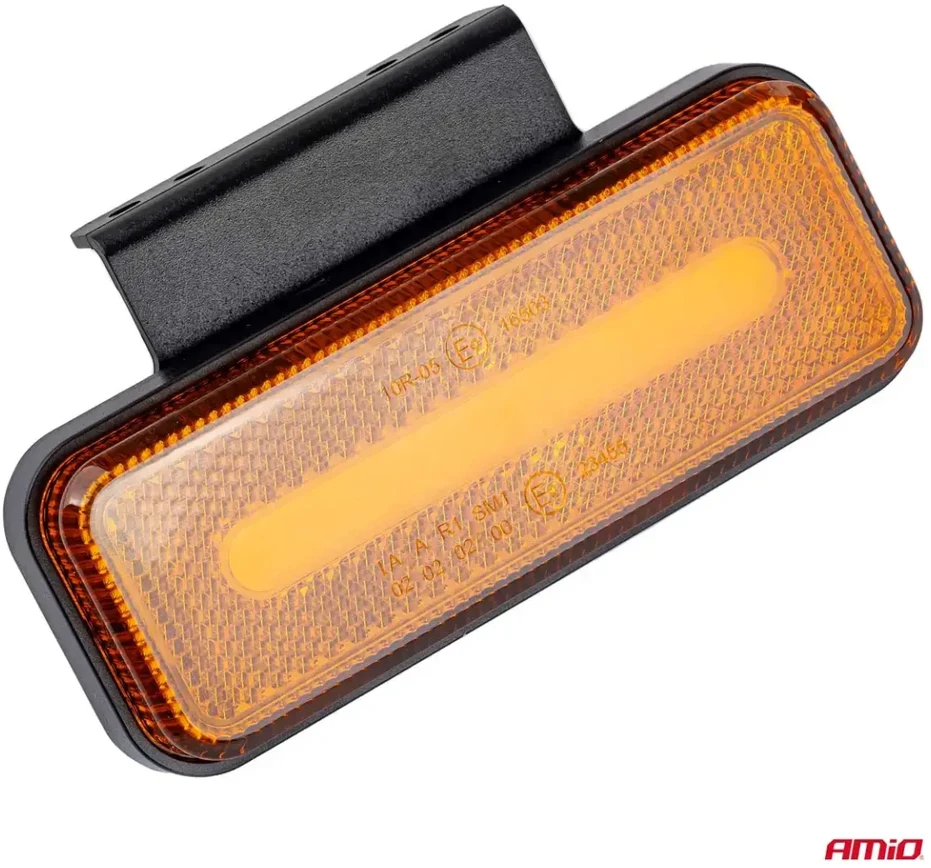 Gabaritinis LED žibintas AMiO OM-02-O, stačiakampis, oranžinis