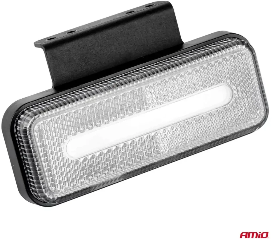 Gabaritinis LED žibintas AMiO OM-02-W, stačiakampis, baltas
