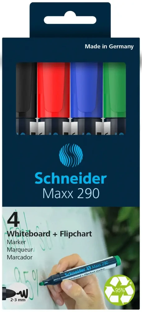 Schneder Schneider Žymeklių rinkinys baltai lentai MAXX 290 4vnt.