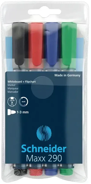 Schneder Schneider Žymeklių rinkinys baltai lentai MAXX 290 4vnt.