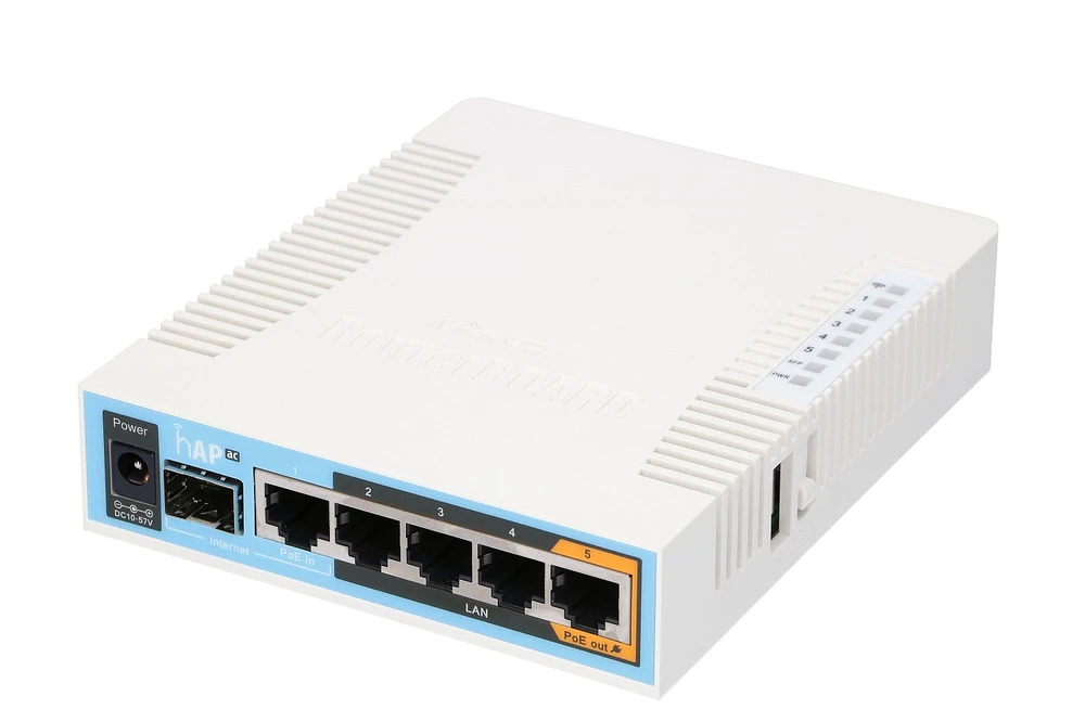 Šakotuvas Mikrotik „MicroTick“ | RB962UiGS-5HacT2HnT | hAP ac | 802.11ac | 1300 Mbps | 10/100/1000 Mbps | Ethernet LAN (RJ-45) jungtis 5 | MU-MiMO Taip | 12 min.