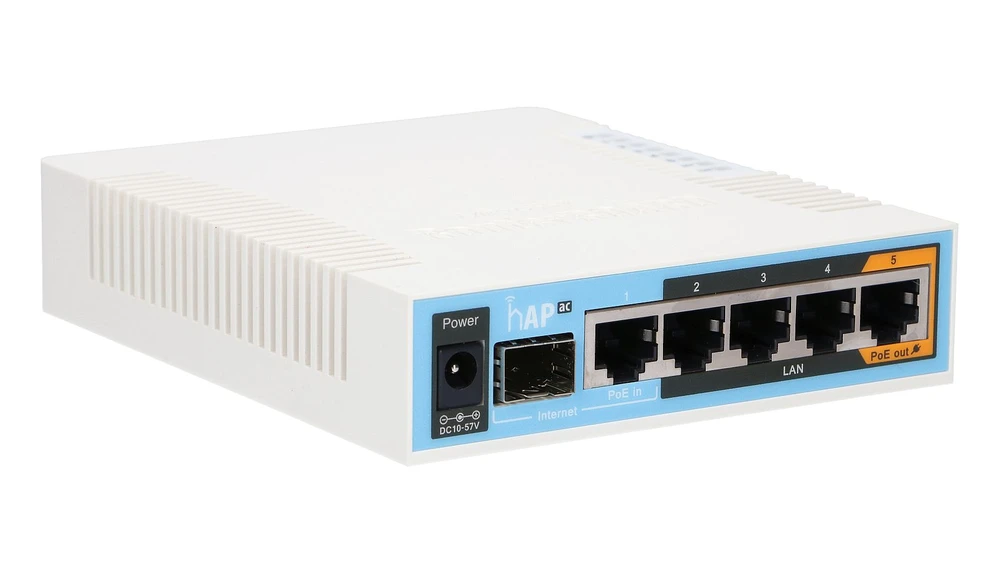 Šakotuvas Mikrotik „MicroTick“ | RB962UiGS-5HacT2HnT | hAP ac | 802.11ac | 1300 Mbps | 10/100/1000 Mbps | Ethernet LAN (RJ-45) jungtis 5 | MU-MiMO Taip | 12 min.