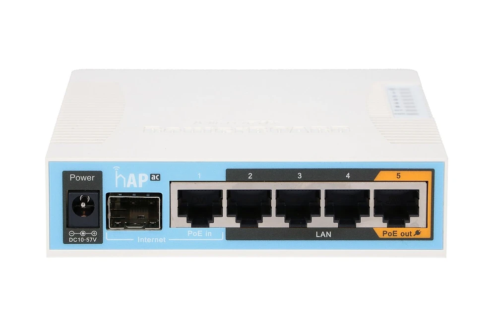 Šakotuvas Mikrotik „MicroTick“ | RB962UiGS-5HacT2HnT | hAP ac | 802.11ac | 1300 Mbps | 10/100/1000 Mbps | Ethernet LAN (RJ-45) jungtis 5 | MU-MiMO Taip | 12 min.