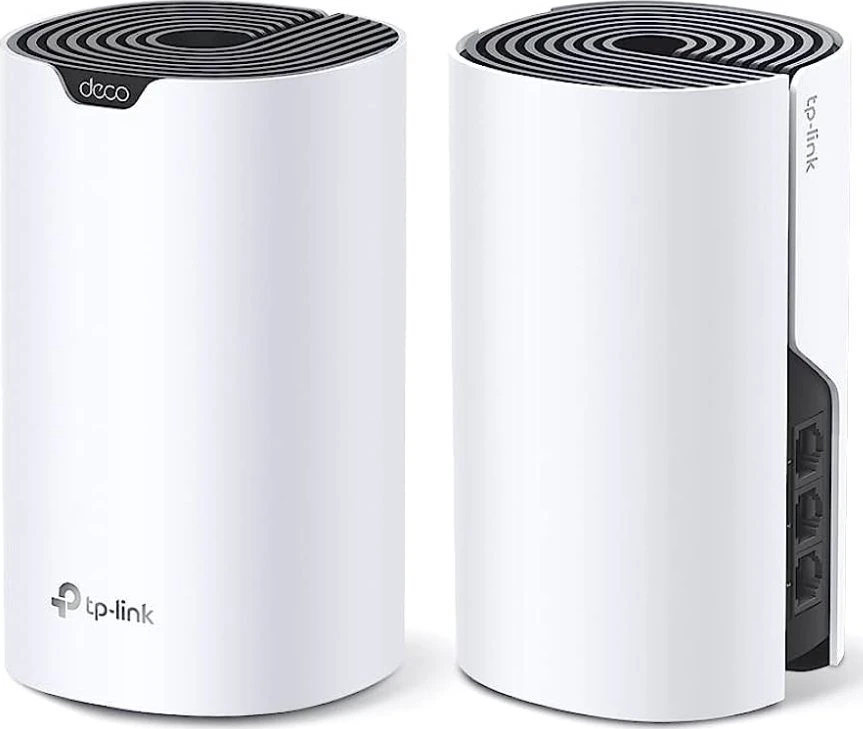 Maršrutizatorius TP-LINK | AC1900 viso namo tinklinio „Wi-Fi“ sistema | „Deco S7“ (2 vnt. pakuotė) | 802.11ac | 10/100/1000 Mbit/s | Ethernet LAN (RJ-45) jungtys 1 | Tinklo palaikymas: Taip | MU-MiMO: Taip | Ne, mobilusis plačiajuostis ryšys: | Antenos tipas: Vidinė