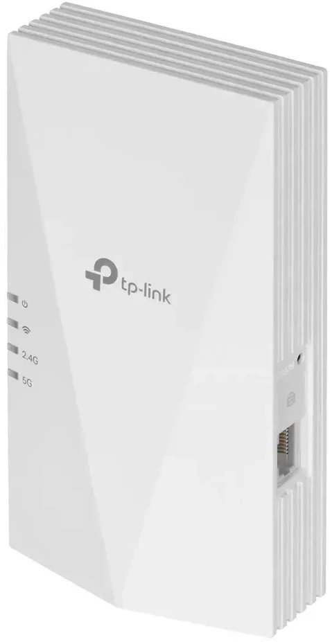Maršrutizatorius TP-LINK | AX3000 Mesh WiFi 6 ilgintuvas | RE700X | 802.11ax | Tinklo palaikymas: Taip | 2402+574 Mbit/s | Ethernet LAN (RJ-45) jungtys: 1 | Nėra mobiliojo plačiajuosčio ryšio | MU-MiMO: Ne | Antenos tipas: 2 vidinės
