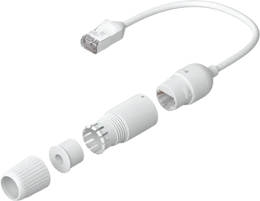 Ubiquiti CT6 kabelis su vyriško-moteriško RJ45 jungtimis, skirtas prailginti Ethernet ryšį, 0,15 m
