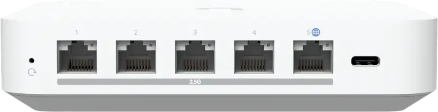 Maršrutizatorius „UBIQUITI“ kompaktiškas, kelių WAN nepriklausomas šliuzas su pilnu 2,5G palaikymu, skirtas didelio našumo tinklams mažose ir vidutinėse vietose.