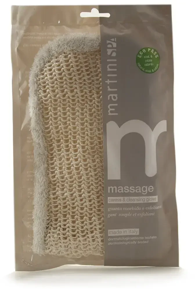 Martini Spa Sisal and cotton mittens Natural