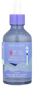 MARY & MAY Mary&May retinolio 0,1% Bakuchiol Cica serumas Seoul Edition, 80 ml