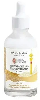MARY & MAY Mary&May ryžių niacino 10 % trigubo vitamino serumas, 80 ml