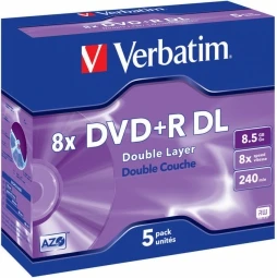 Verbatim DVD+R DL 8,5 GB 8x 5 vnt. pakuotė