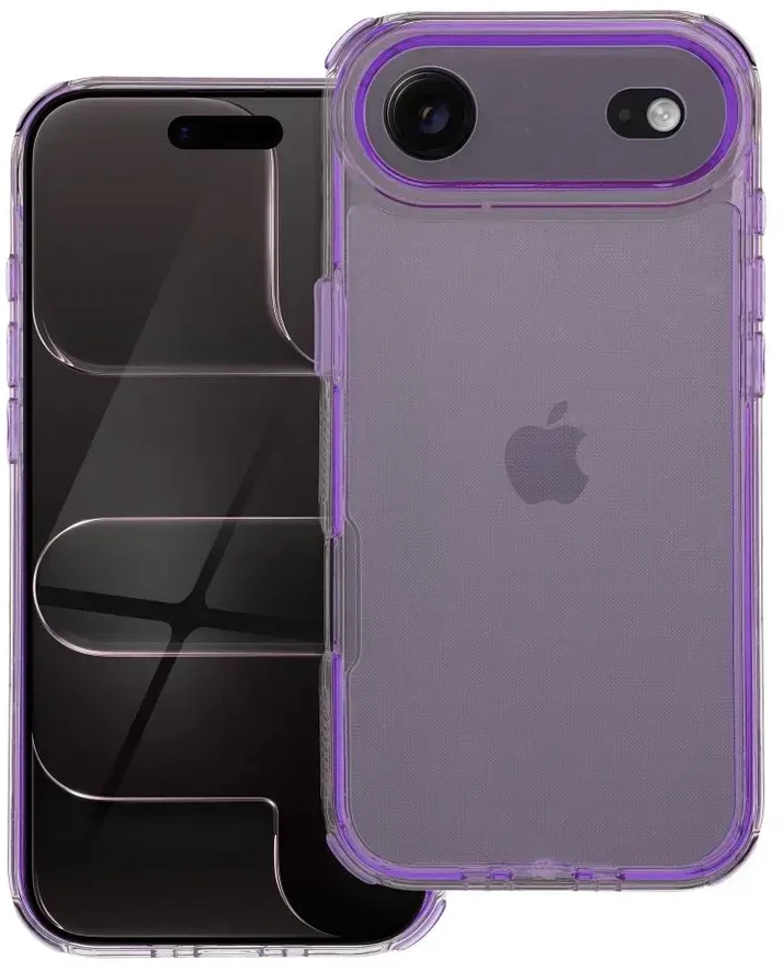 OEM dėklas, skirtas iPhone 17 AIR Matrix, skaidrus, šviesiai violetinis