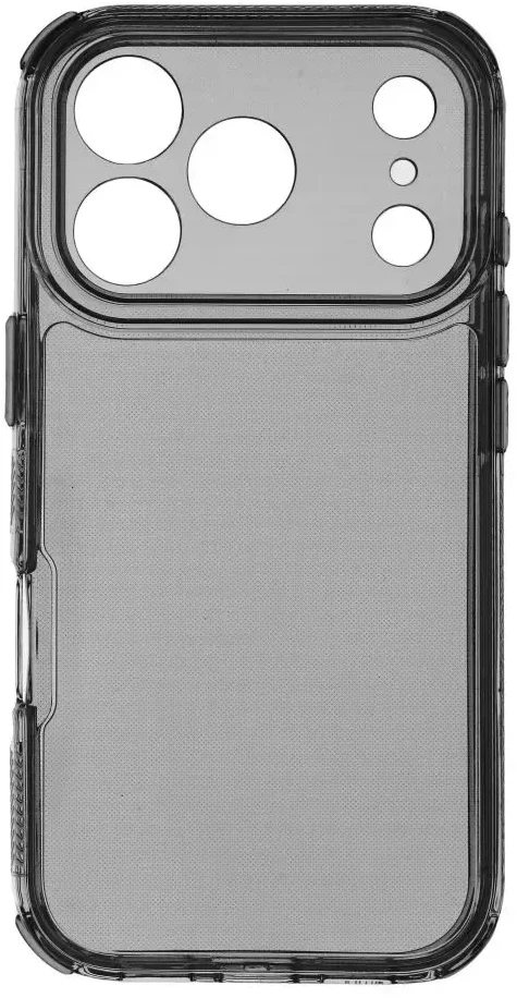 OEM dėklas, skirtas iPhone 17 Pro / 18 Pro (žemas kameros kraštas), Matrix Clear, juodas