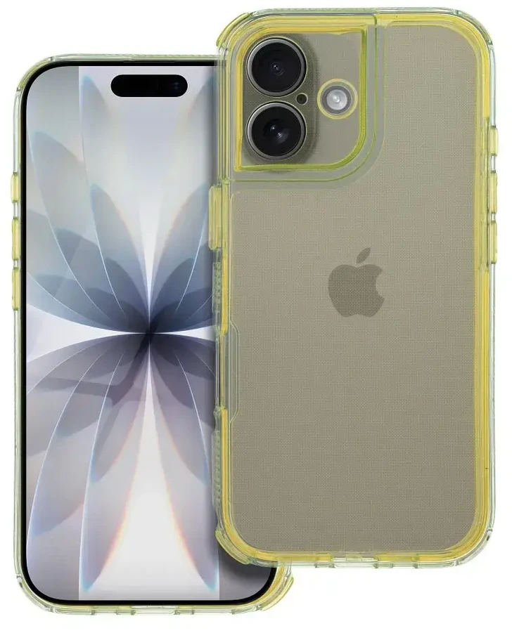 OEM dėklas, skirtas iPhone 17 Matrix, skaidrus, geltonas