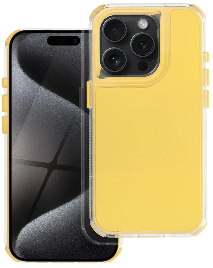 „Oem iPhone 15 PRO Matrix“ geltonas dėklas