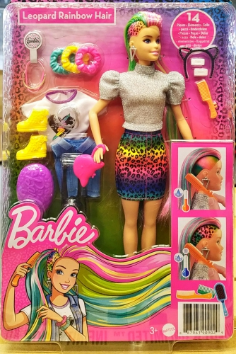 Mattel Barbė vaivorykštės spalvų plaukais
