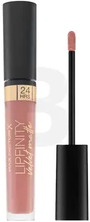 Max Factor Lipfinity Velvet Matte Lūpų dažai, 3,5 ml, spalva - 015 Nude Silk