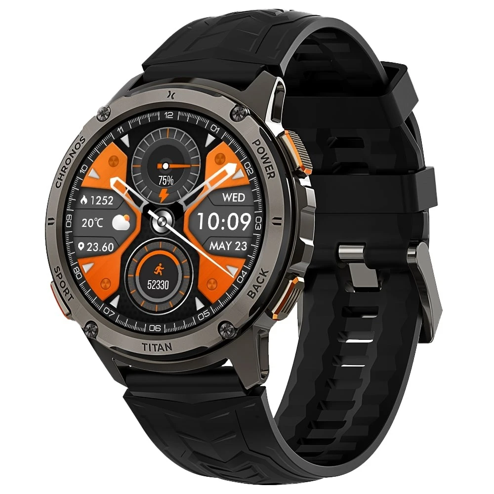 Maxcom Išmanusis laikrodis fw110 titan chronos juoda