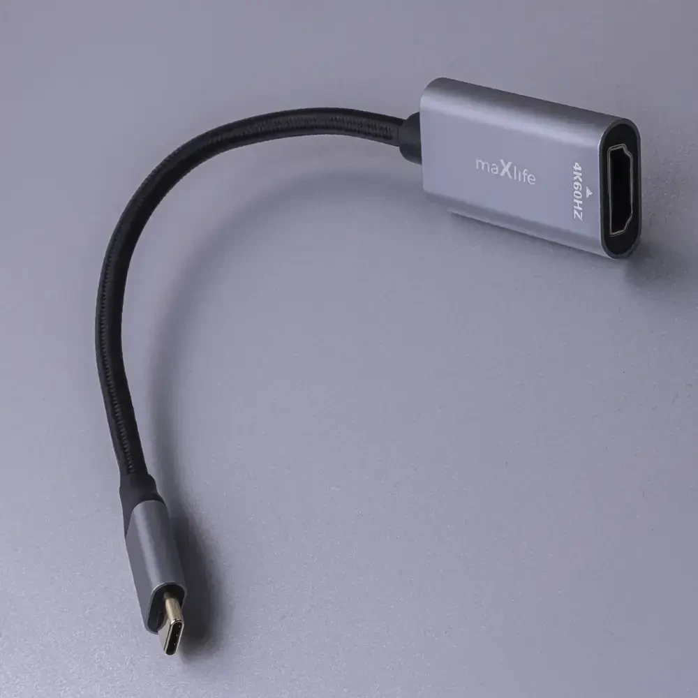 Maxlife adapter MXHC-01 HDMI - USB-C 4K 60HZ juodas