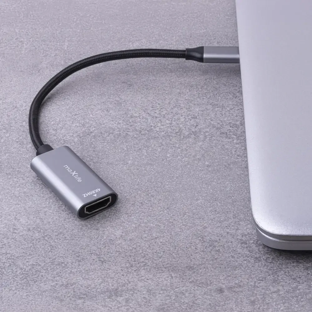 Maxlife adapter MXHC-01 HDMI - USB-C 4K 60HZ juodas