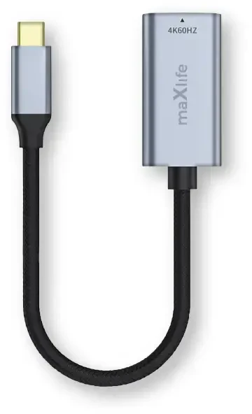 Maxlife adapter MXHC-01 HDMI - USB-C 4K 60HZ juodas