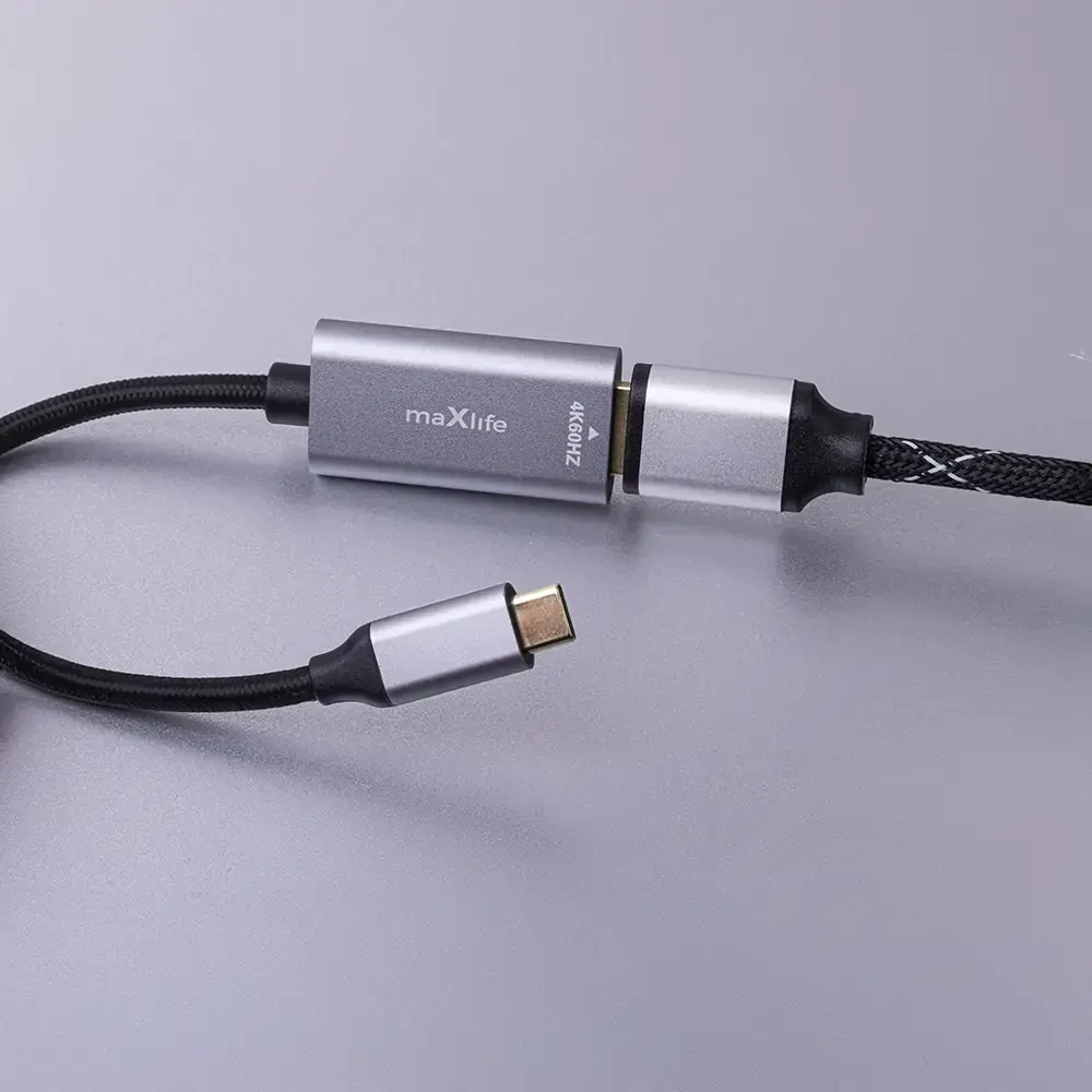 Maxlife adapter MXHC-01 HDMI - USB-C 4K 60HZ juodas