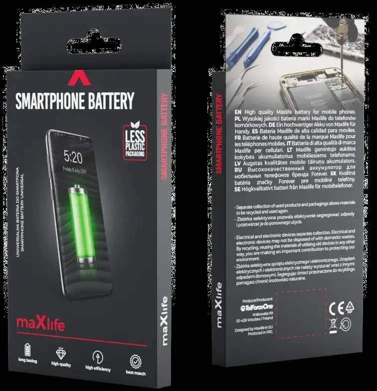 TelForceone "Maxlife" akumuliatorius "iPhone XS Max" 3174 mAh