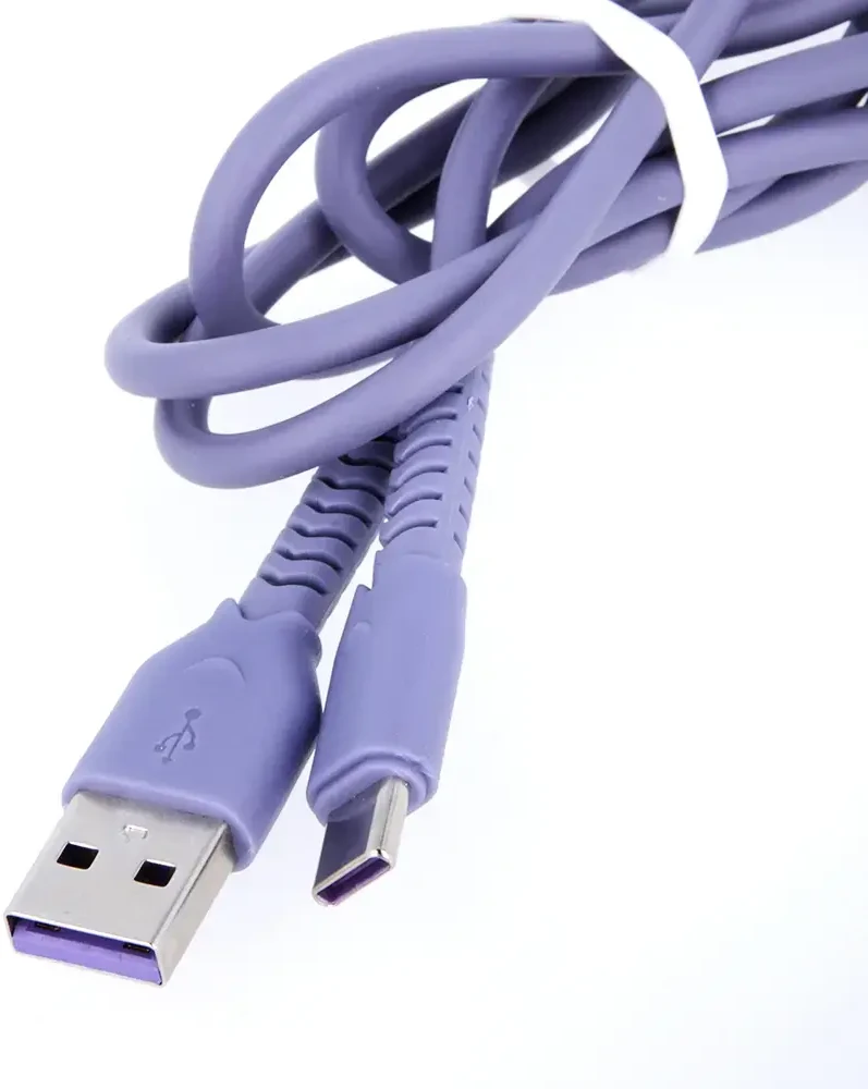 Maxlife MXUC-04 duomenų perdavimo ir įkrovimo kabelis | USB-A į USB-C | 15W | 1m | purpurinis