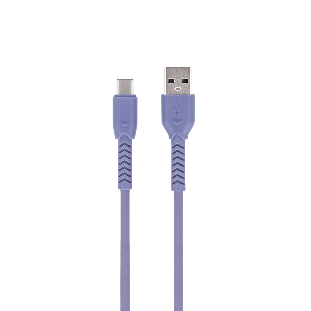 Maxlife MXUC-04 laidas USB – USB-C 1,0 m 3A violetinis