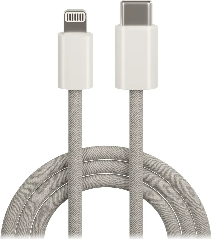 Maxlife MXUC-06 laidas USB-C – Lightning 1,0 m 20W pilkas nailoninis