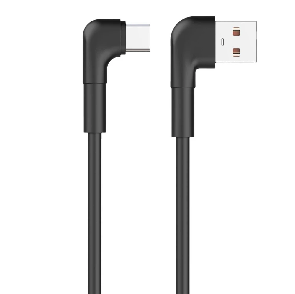 Maxlife MXUC-09 kampinis laidas USB – USB-C 1,0 m 3A juodas