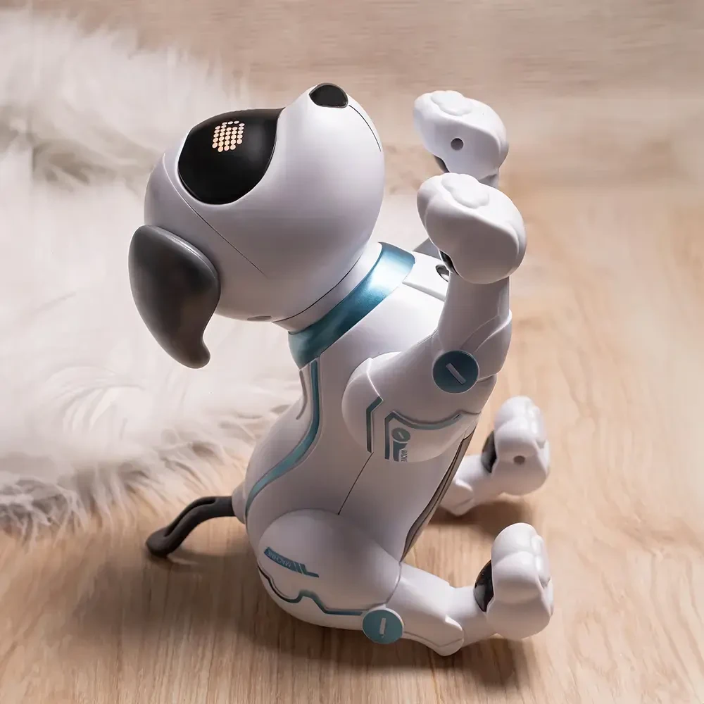 Maxlife nuotoliniu būdu valdomas šuo-robotas MXRD-100 baltos spalvos