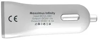 Automobilinis įkroviklis Maxximus Infinity 2.1A Micro USB, 2xUSB