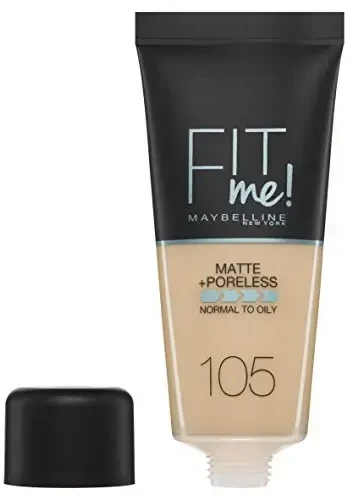 Makiažo pagrindas Maybelline Fit Me Matte+Poreless (105 Natural Ivory) 30ml