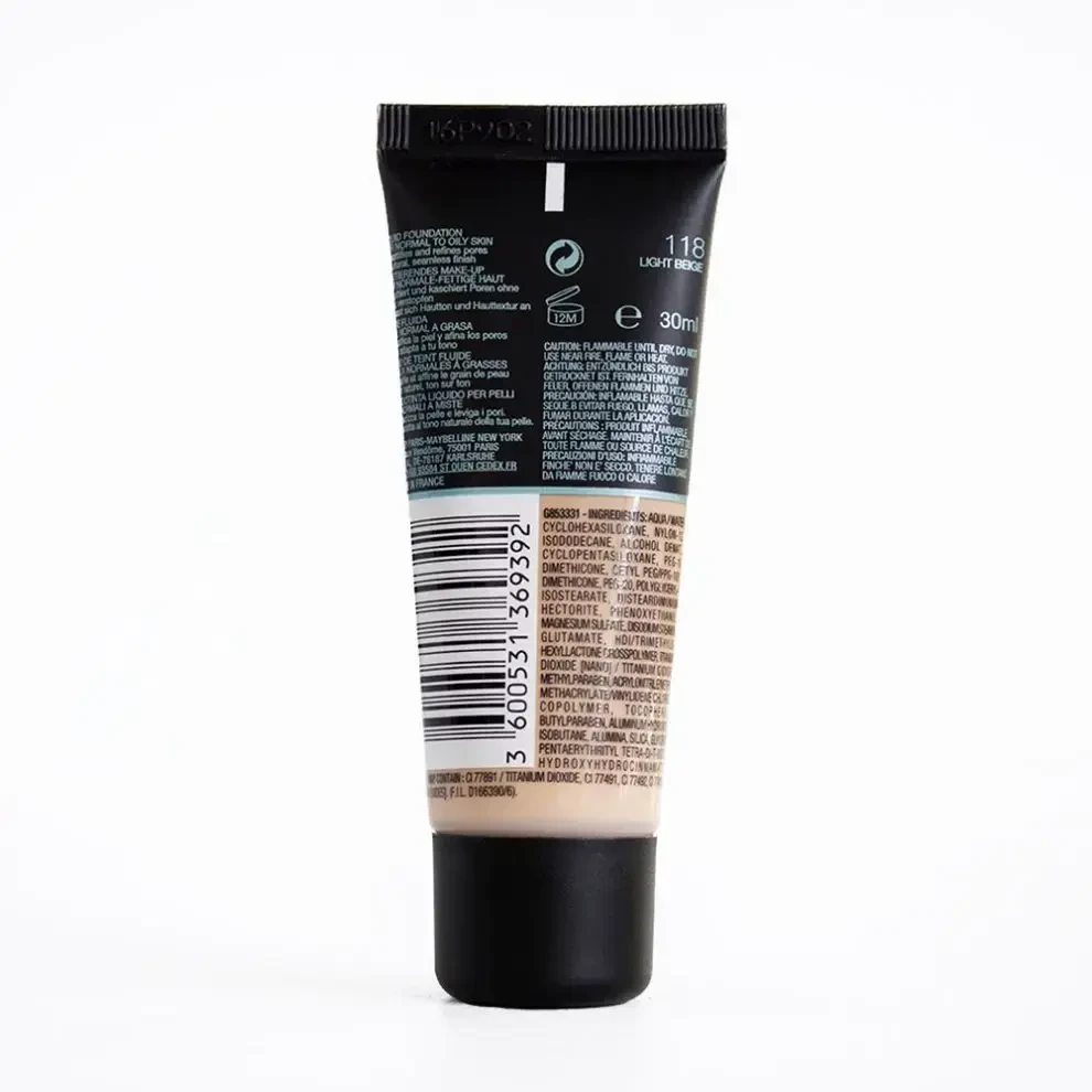 Maybelline Fit Me Matte & Poreless 118 Nude Vamzdelis Skystis 30 ml