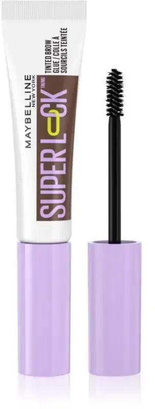 Maybelline Super Lock Brow Glue atspalvį suteikiantis antakių gelis-klijai, atspalvis: Deep Brown, 7 ml