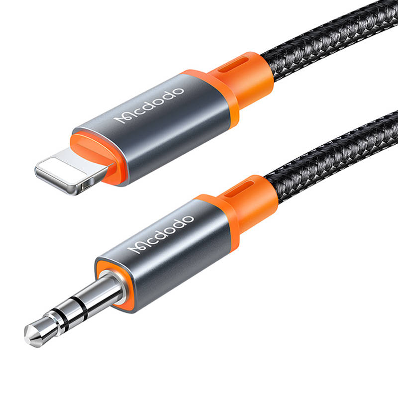 Mcdodo CA-0780 Lightning iki 3.5 mm AUX mini lizdo kabelis, 1.2 m (juodas)