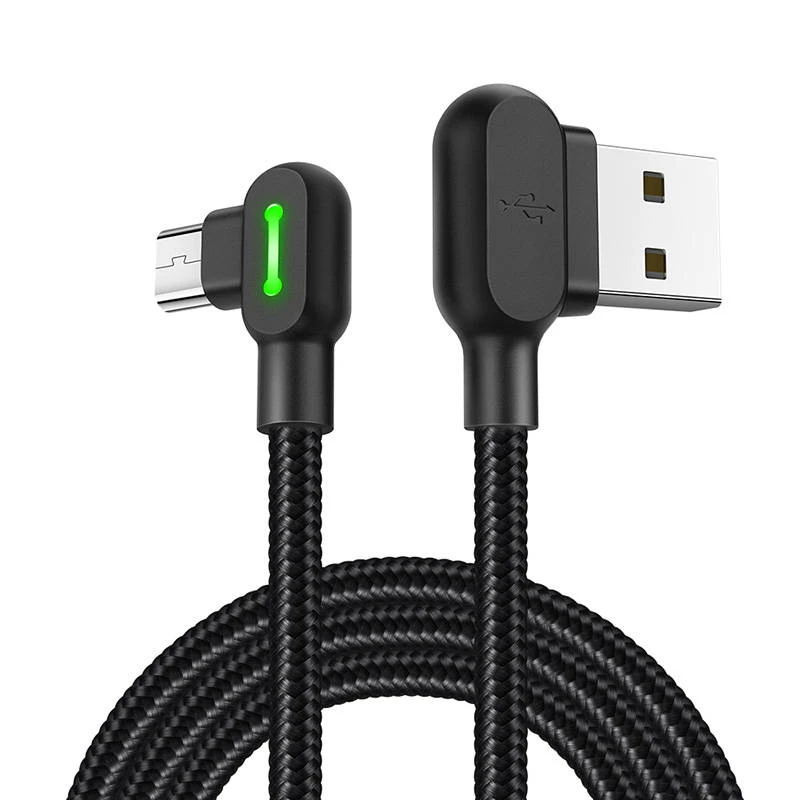 Mcdodo CA-5280 LED USB į mikro USB laidas, 1.2 m (juodas)