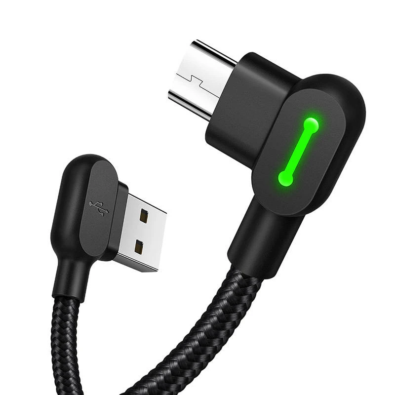 Mcdodo CA-5280 LED USB į mikro USB laidas, 1.2 m (juodas)