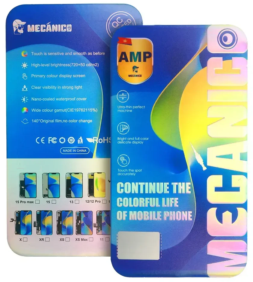 „Mecanico“ LCD ekranas „Incell“, skirtas „iPhone 13 Mini“, juodas su rėmeliu