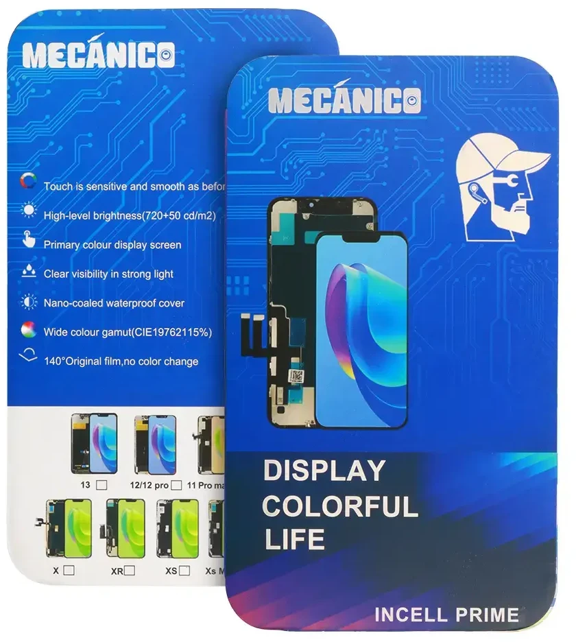 „Mecanico“ LCD ekranas su rėmeliu, skirtas „iPhone 14“, juodas
