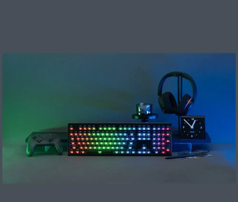 Klaviatūra mechaninė Epomaker HE108 Jade HE Switch juoda-kreminė/juodas-creamy