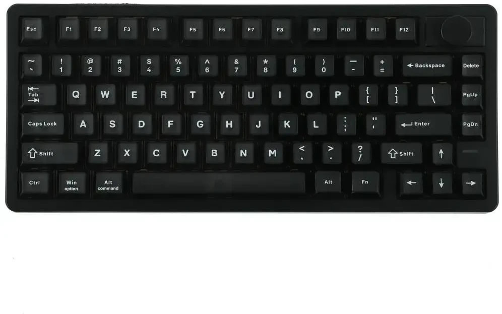Klaviatūra mechaninė Epomaker HE75 V2 Jade HE Switch juoda-kreminė/juodas-creamy