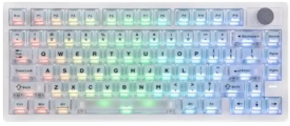 Klaviatūra mechaninė Epomaker HE75 V2 Jade HE Switch balta-kreminė/baltas-creamy