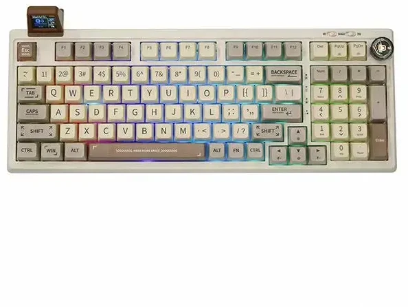 Mechaninis Klaviatūra Epomaker RT100 Retro ANSI Wisteria Linear Switch balta/baltas