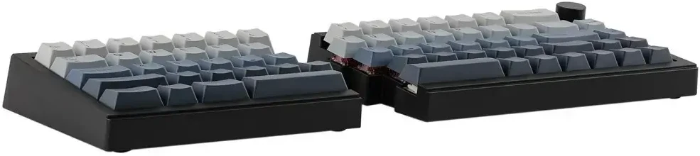 Klaviatūra mechaninė Epomaker Split 65 Switch juoda-flamingi/juodas-flamingo