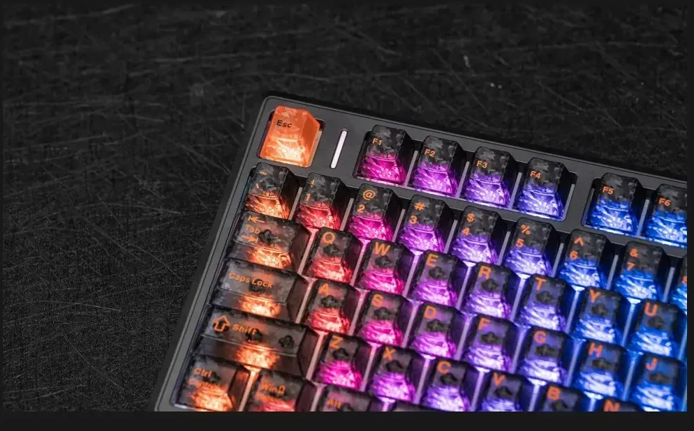 Klaviatūra mechaninė Epomaker TH80 V2 Jade Switch juoda-pilka-kreminė/juodas-pilkas-creamy