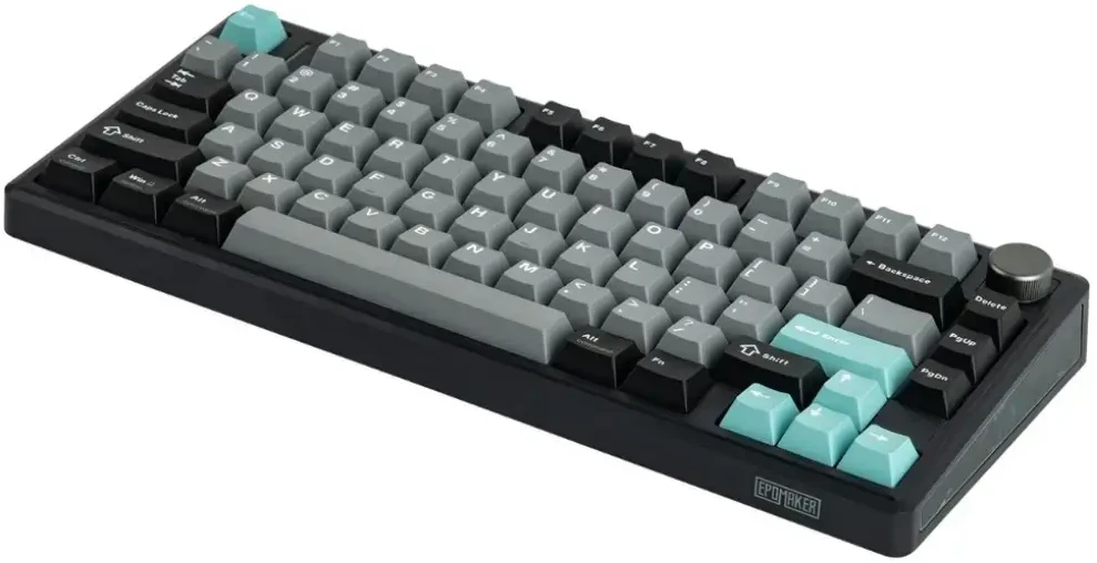 Klaviatūra mechaninė Epomaker TH80 V2 Pro Silent V2 Switch juoda-sea salt/juodas-sea salt