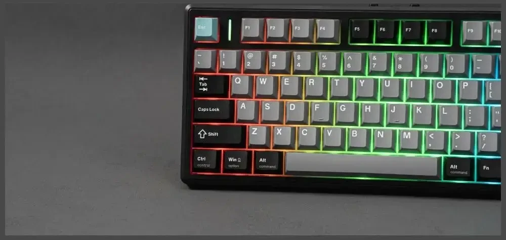 Klaviatūra mechaninė Epomaker TH80 V2 Pro Silent V2 Switch juoda-sea salt/juodas-sea salt