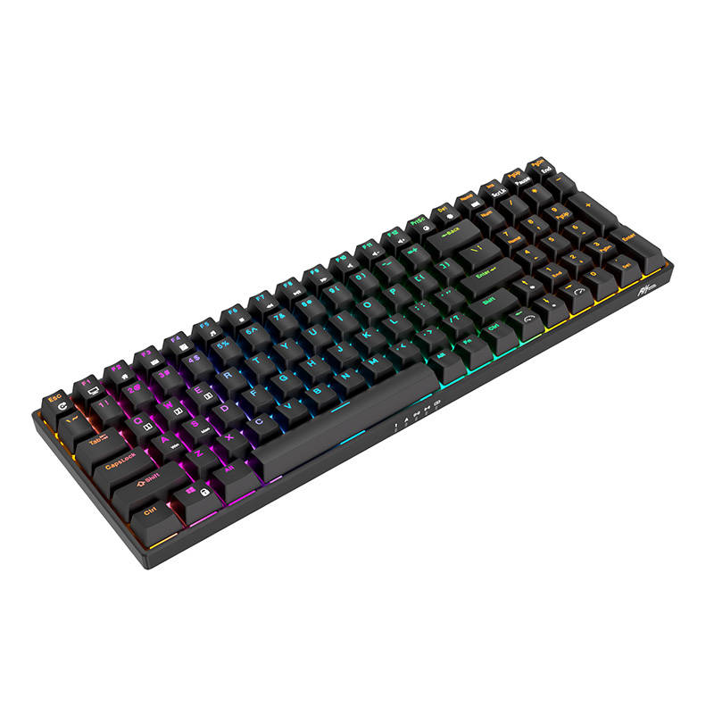 Royal Kludge RK100 juoda belaidė klaviatūra | 96%, Hot-swap, Brown Switches, US